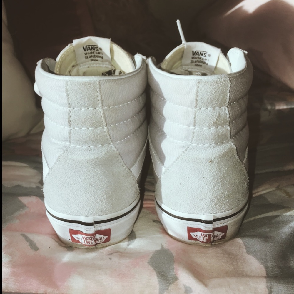 Light Gray Vans Old Skool High Top Shoes